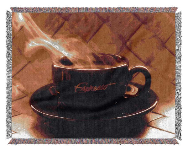 Steamy Coffee Woven Blanket