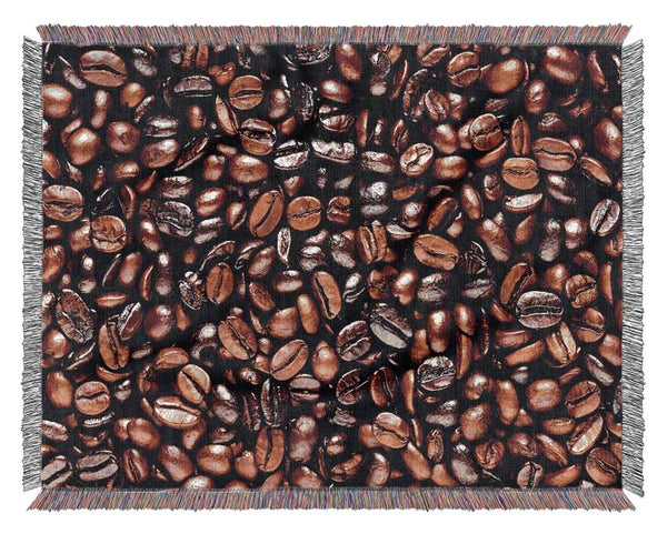 Just Coffee Beans Woven Blanket