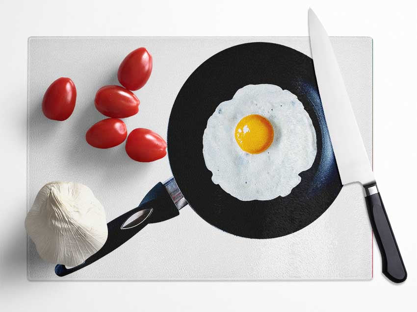 Fried Egg Glass Chopping Board