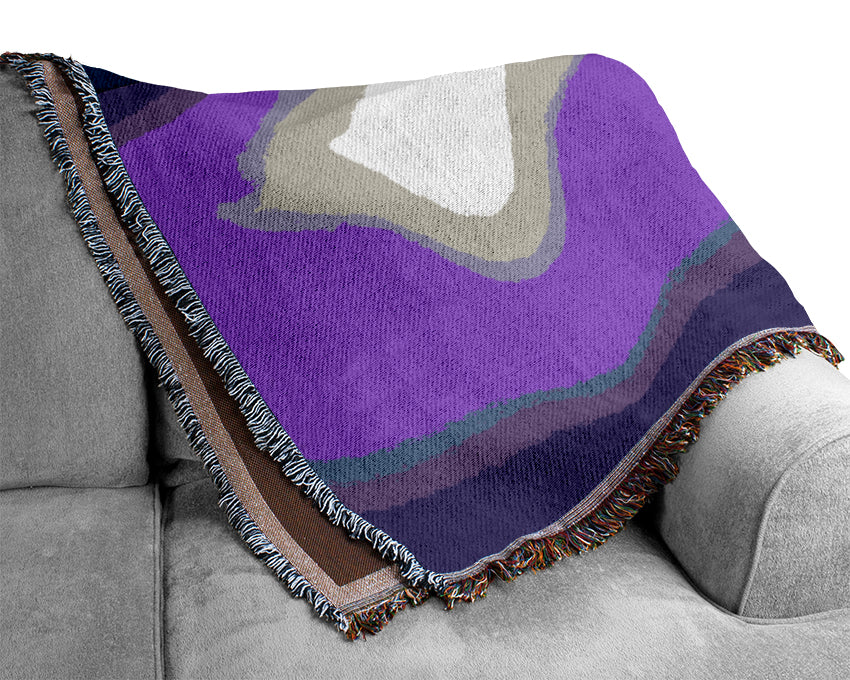 Calm Lilac Lake Woven Blanket