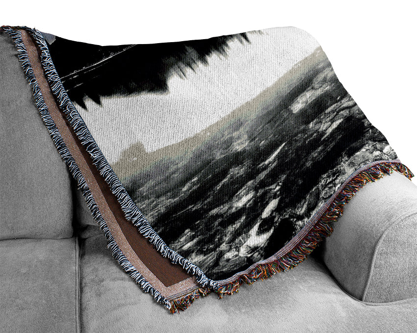 Mountain Ridge Monochrome Woven Blanket