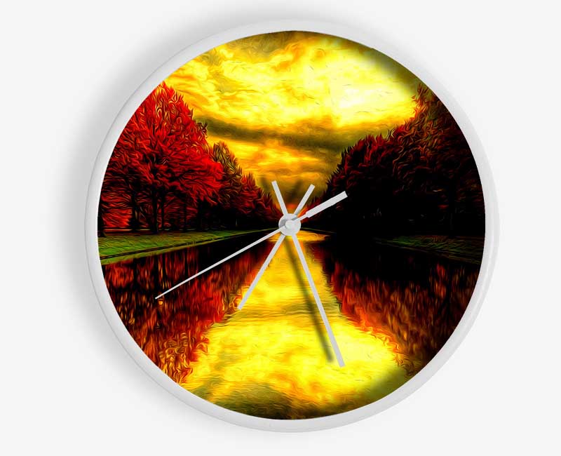 Fall Reflections Clock - Wallart-Direct UK