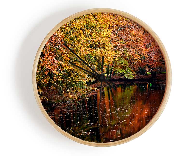 Lake In Autumn Clock - Wallart-Direct UK