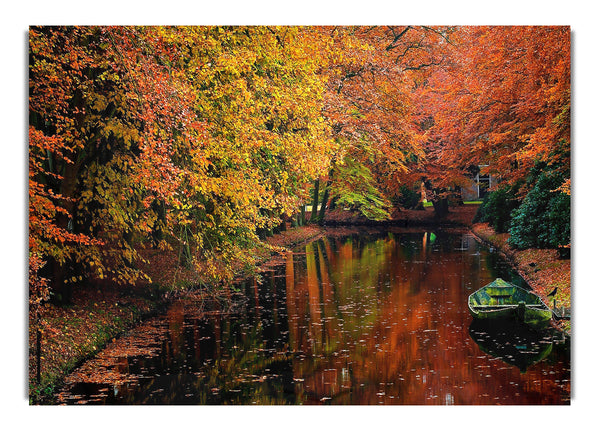 Lake In Autumn Landscape