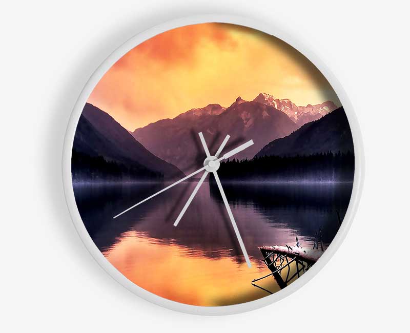 Lake Reflections Clock - Wallart-Direct UK