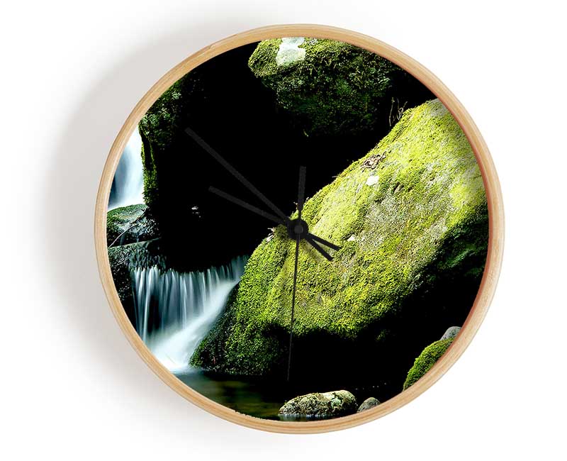 Moss Rocks Clock - Wallart-Direct UK