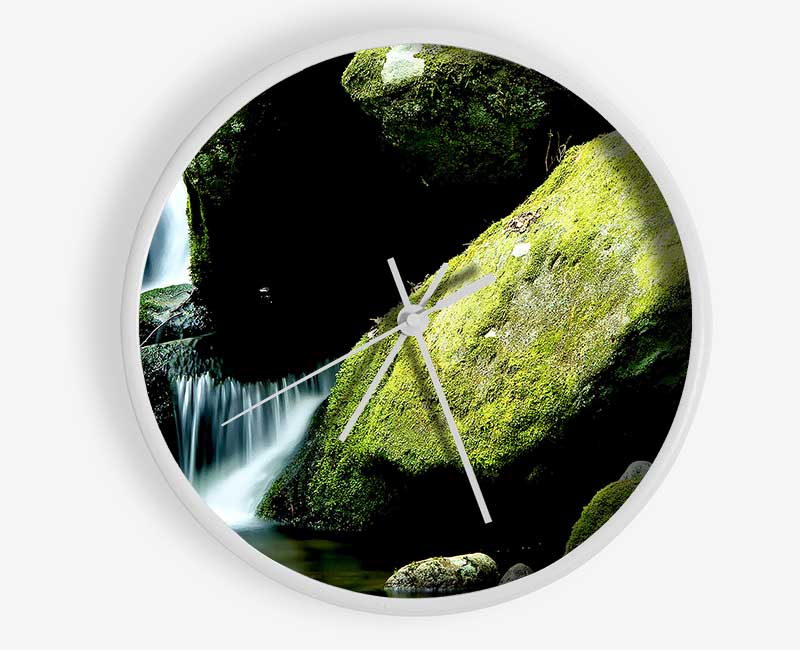 Moss Rocks Clock - Wallart-Direct UK