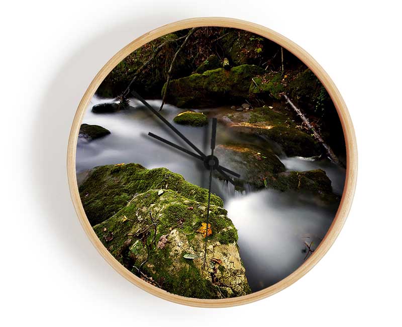 Forest Mist Creek Clock - Wallart-Direct UK