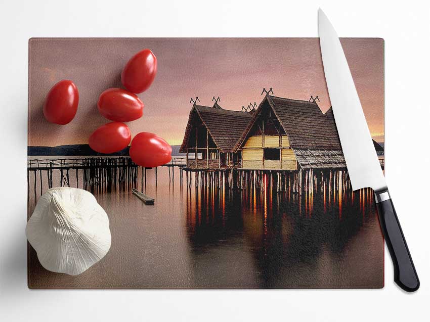 Lake Constance Germany Glass Chopping Board