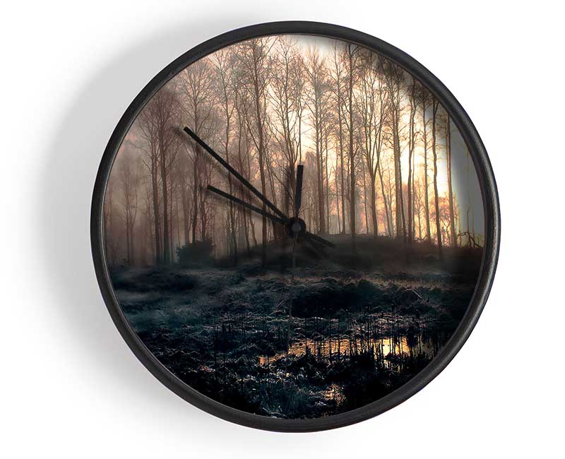 Early Morning Swamp Clock - Wallart-Direct UK