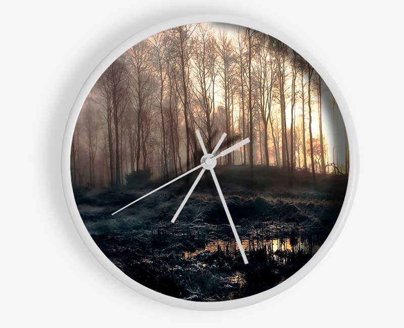 Early Morning Swamp Clock - Wallart-Direct UK