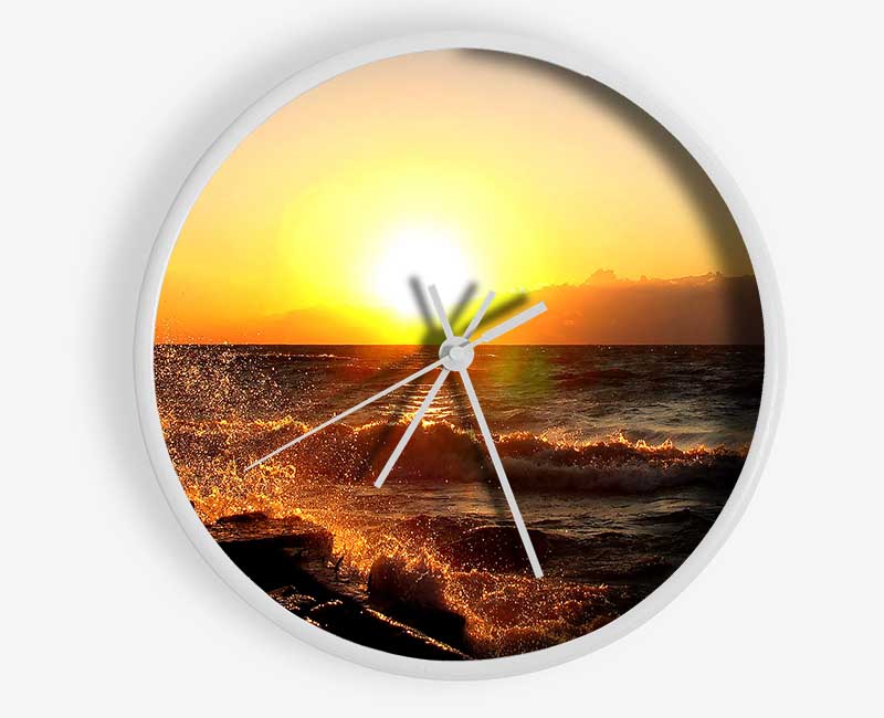 Lake Erie Saybrook Ohio Clock - Wallart-Direct UK