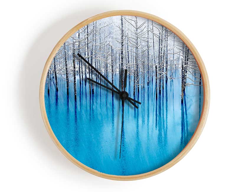 Snow Pond Clock - Wallart-Direct UK