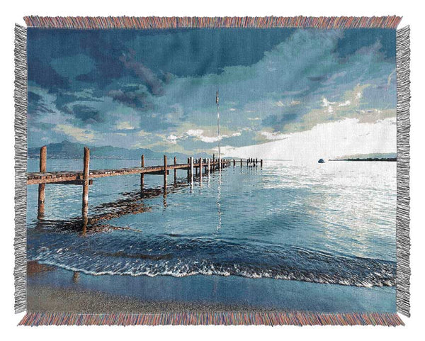 Lake Pontoon Woven Blanket