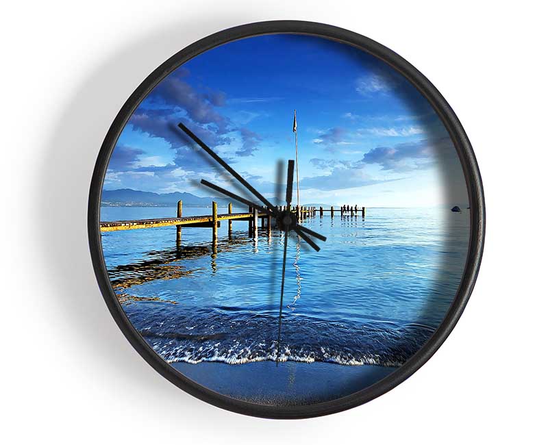 Lake Pontoon Clock - Wallart-Direct UK