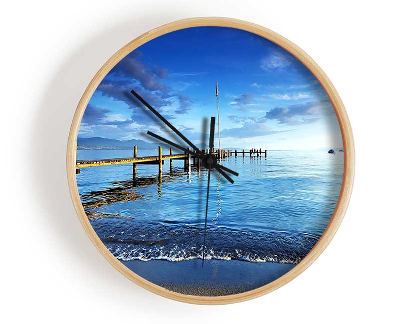 Lake Pontoon Clock - Wallart-Direct UK