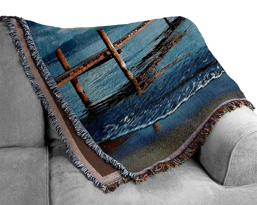 Lake Pontoon Woven Blanket