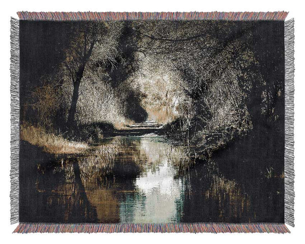 Forest Waterway Woven Blanket