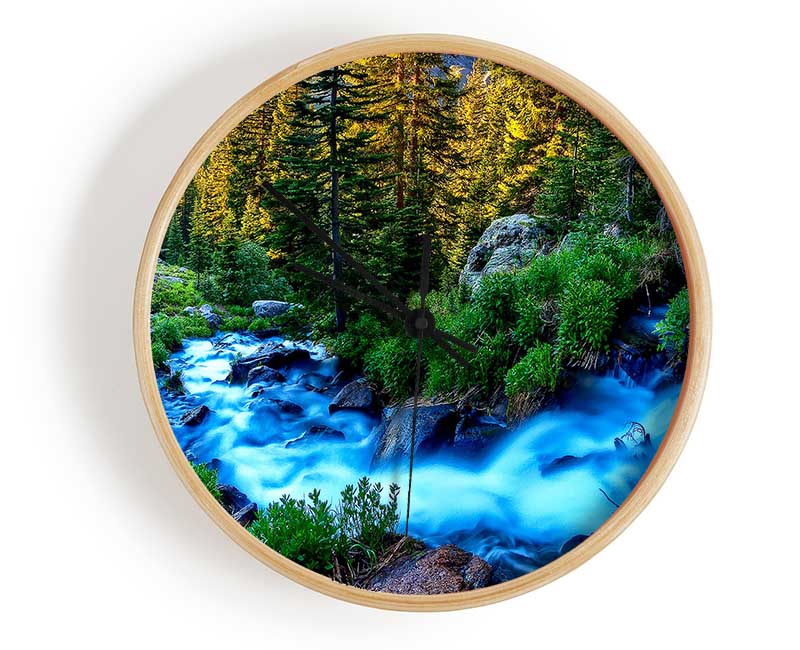 The Movement Of The Mountain Lake Clock - Wallart-Direct UK