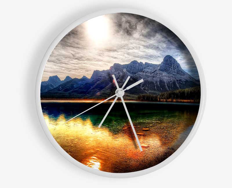 Crystal Clear Lake Clock - Wallart-Direct UK