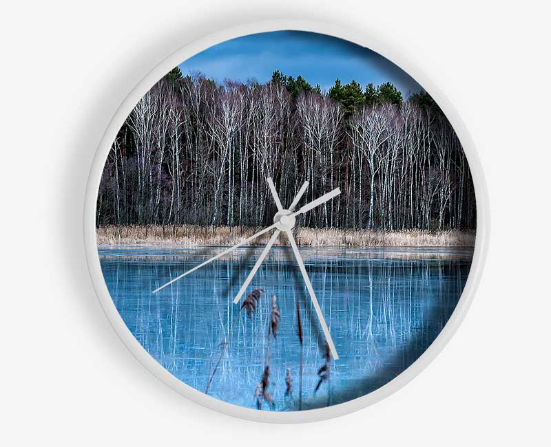 Ice Lake Clock - Wallart-Direct UK