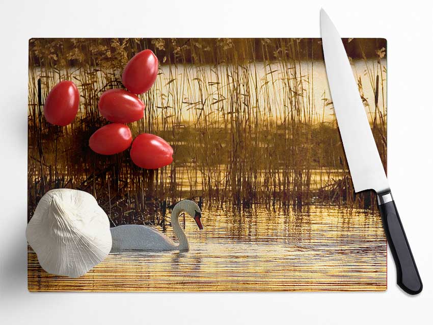 Swan Lake Glass Chopping Board