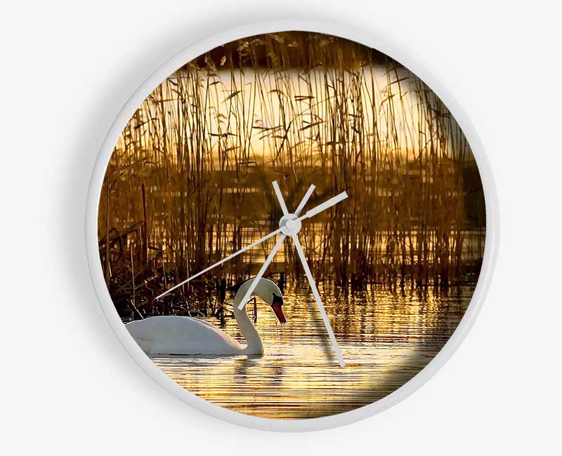 Swan Lake Clock - Wallart-Direct UK