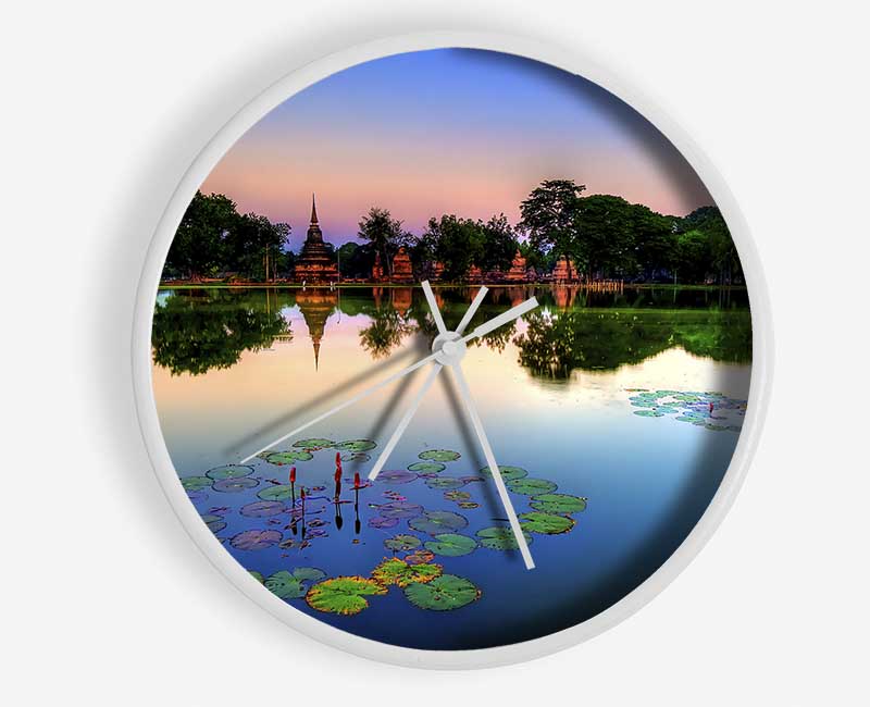 Sukhothai Historical Park Thailand Clock - Wallart-Direct UK