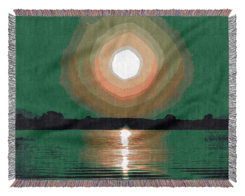 Green Lake Sun Woven Blanket