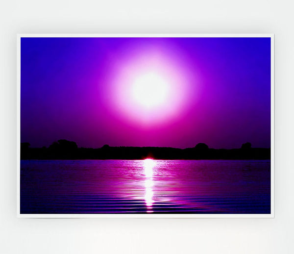 Cerise Lake Sun Print Poster Wall Art