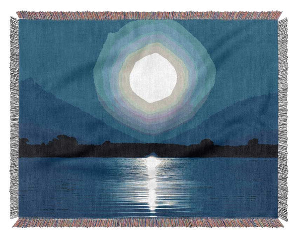 Blue Lake Sun Woven Blanket