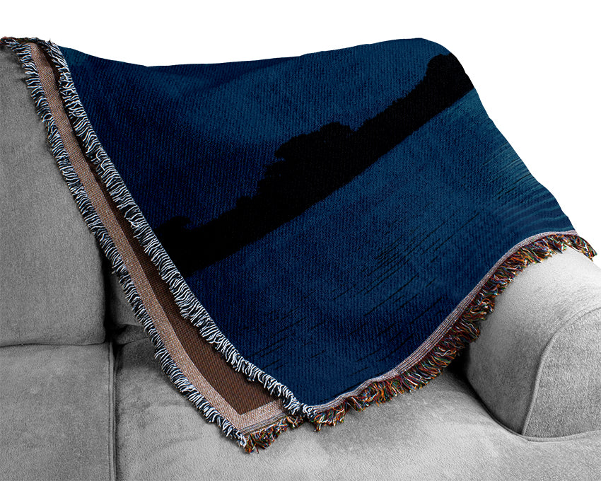 Blue Lake Sun Woven Blanket