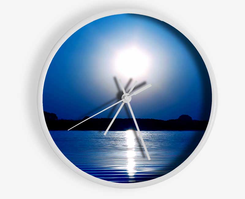 Blue Lake Sun Clock - Wallart-Direct UK