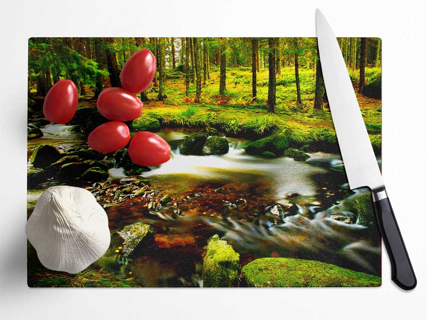 The Stream In Flow Glass Chopping Board