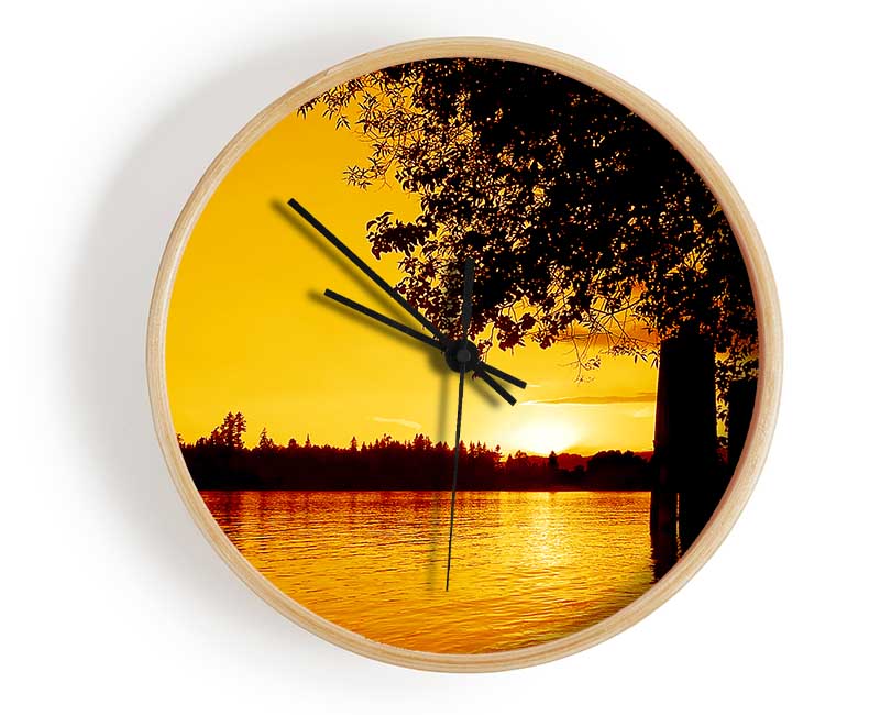 Peaceful River Calm Clock - Wallart-Direct UK