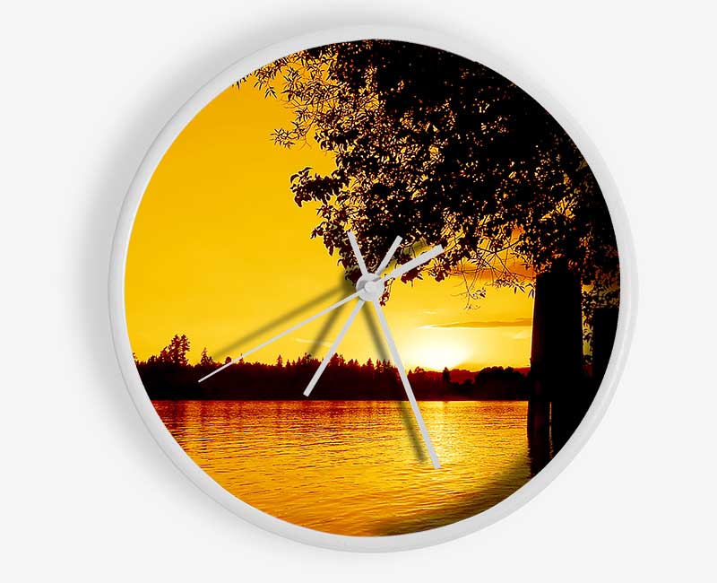 Peaceful River Calm Clock - Wallart-Direct UK