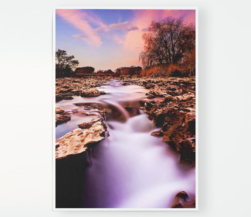 The Stunning Misty Rocks Print Poster Wall Art