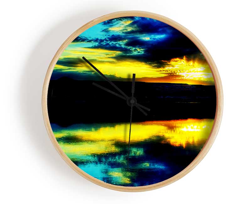 Lake Daybreak Clock - Wallart-Direct UK