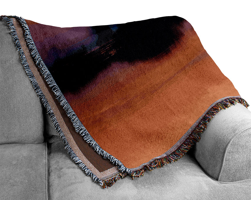 Orange Morning Reflections Woven Blanket