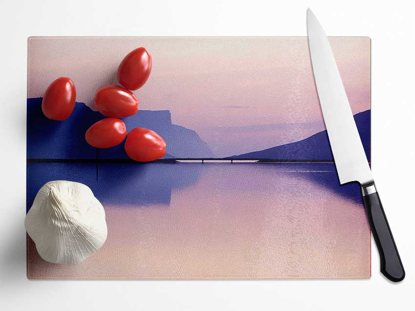 Mystical Mountain Glass Chopping Board