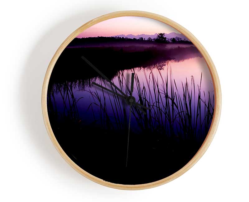 Pink River Calm Clock - Wallart-Direct UK