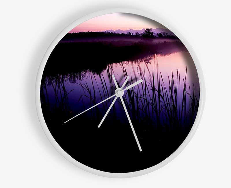 Pink River Calm Clock - Wallart-Direct UK