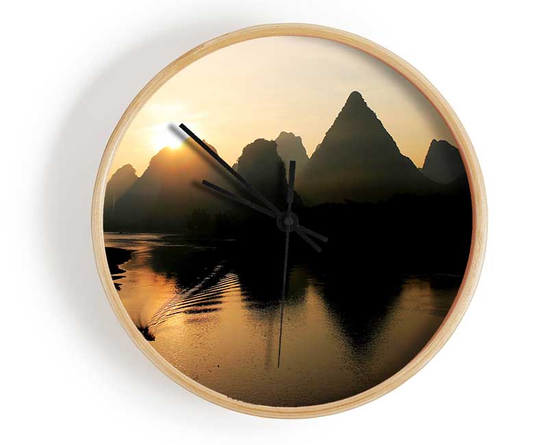 Sunrise Reflections Clock - Wallart-Direct UK