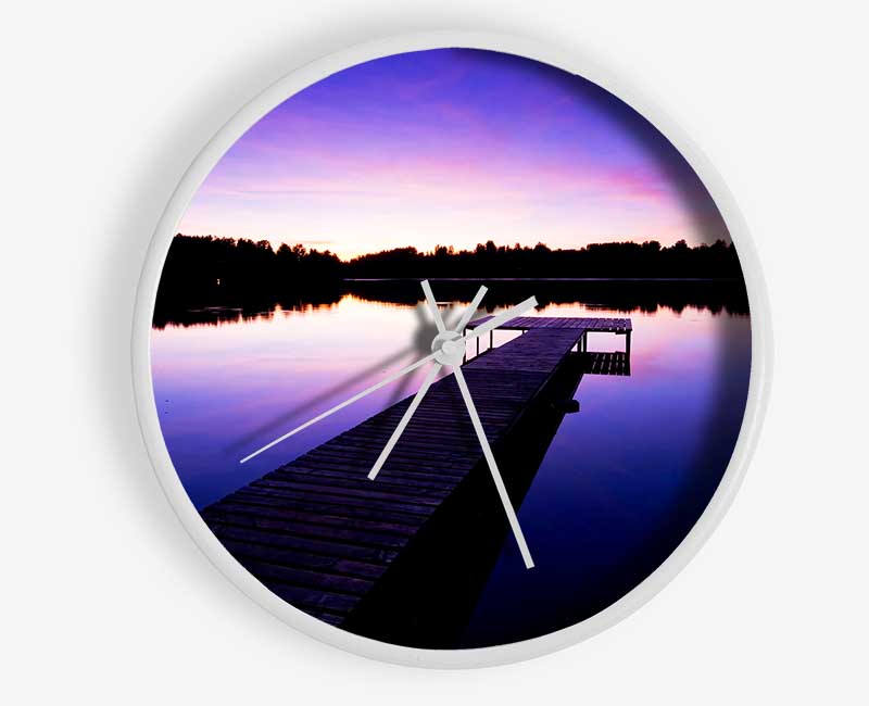 Purple Pier Calm Clock - Wallart-Direct UK