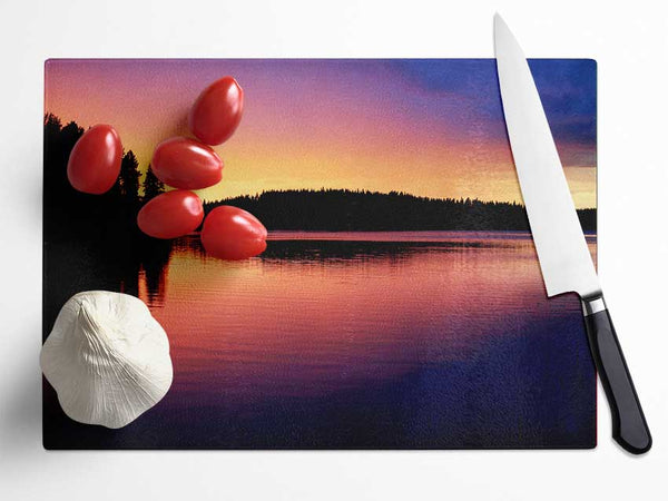 Tranquil River Reflections Glass Chopping Board