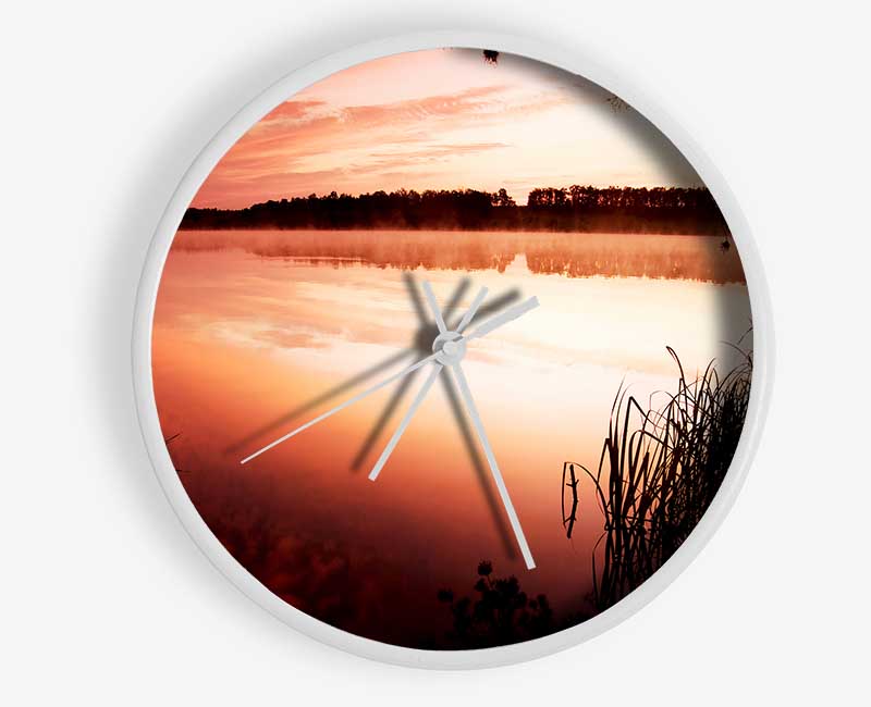 Pink River Light Clock - Wallart-Direct UK