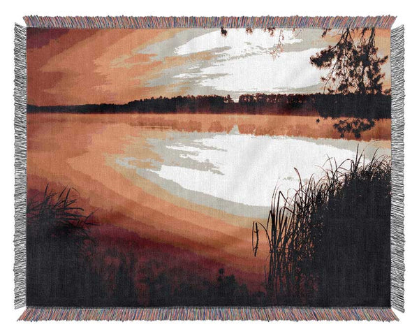 Pink River Light Woven Blanket