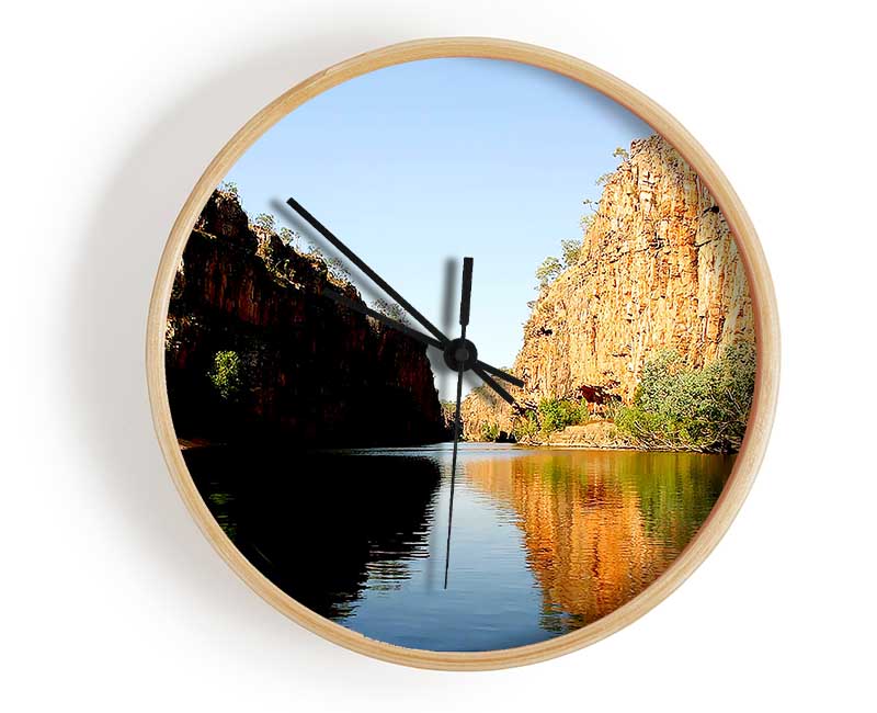 River Canyon Reflection Clock - Wallart-Direct UK