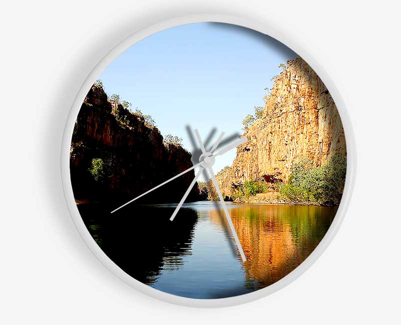 River Canyon Reflection Clock - Wallart-Direct UK