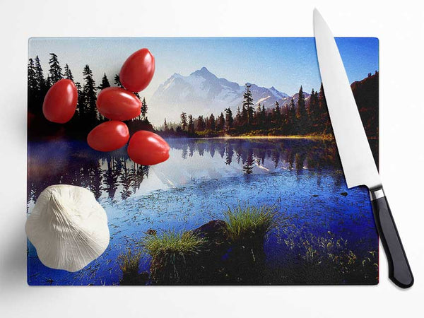 Canadian Lake Mist Glass Chopping Board